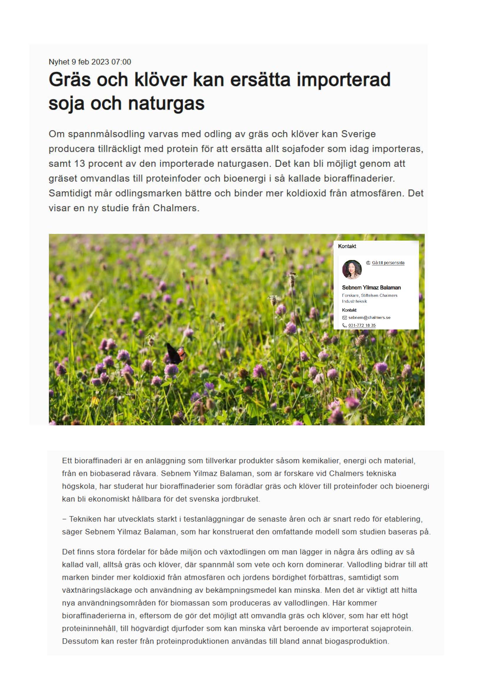 2. Gräs och klöver kan ersätta importerad soja och naturgas - Green Valleys