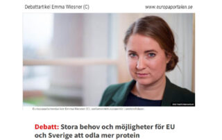 2023-10 Debattartikel Behov och möjligheter att odla mer protein - Emma Wiesner (C)